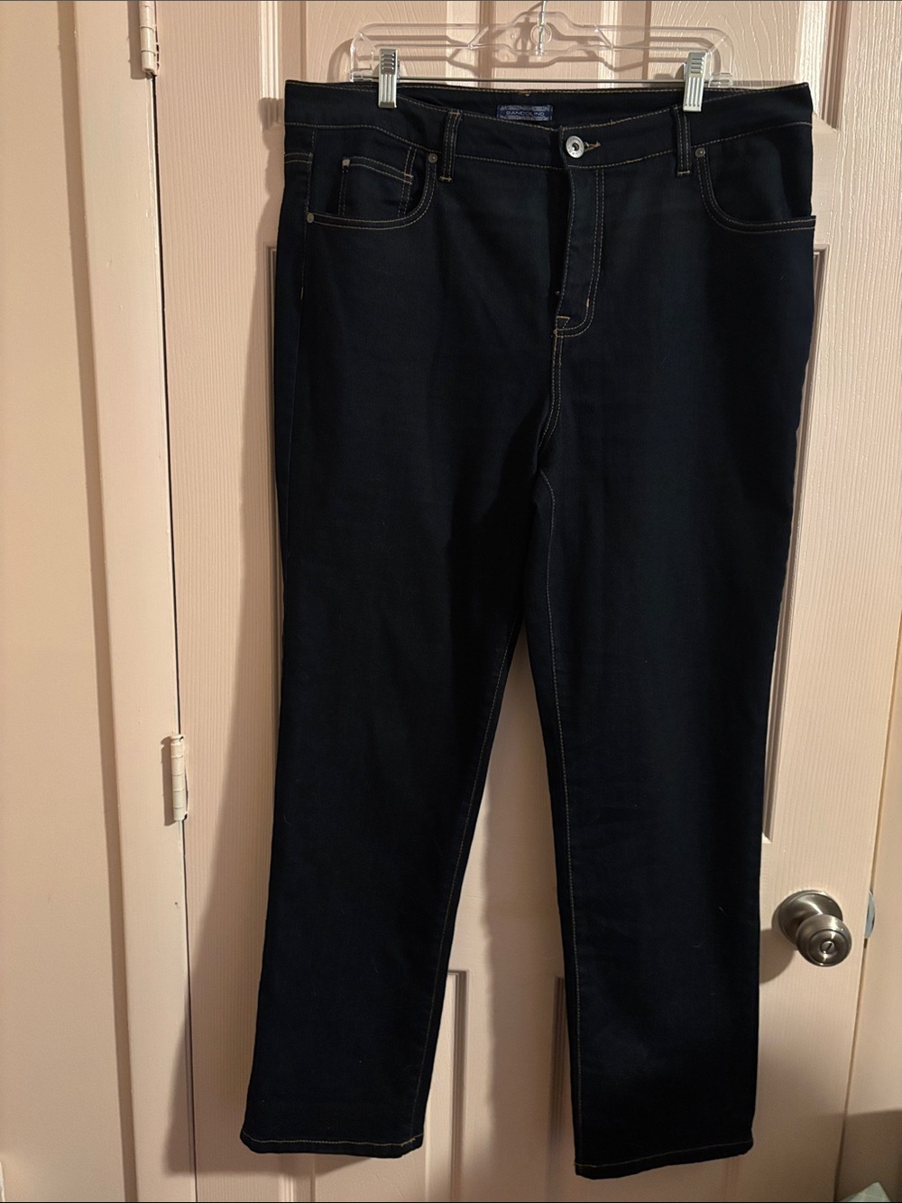 Bandolino Women's Straight Leg Jeans in Dark Blue